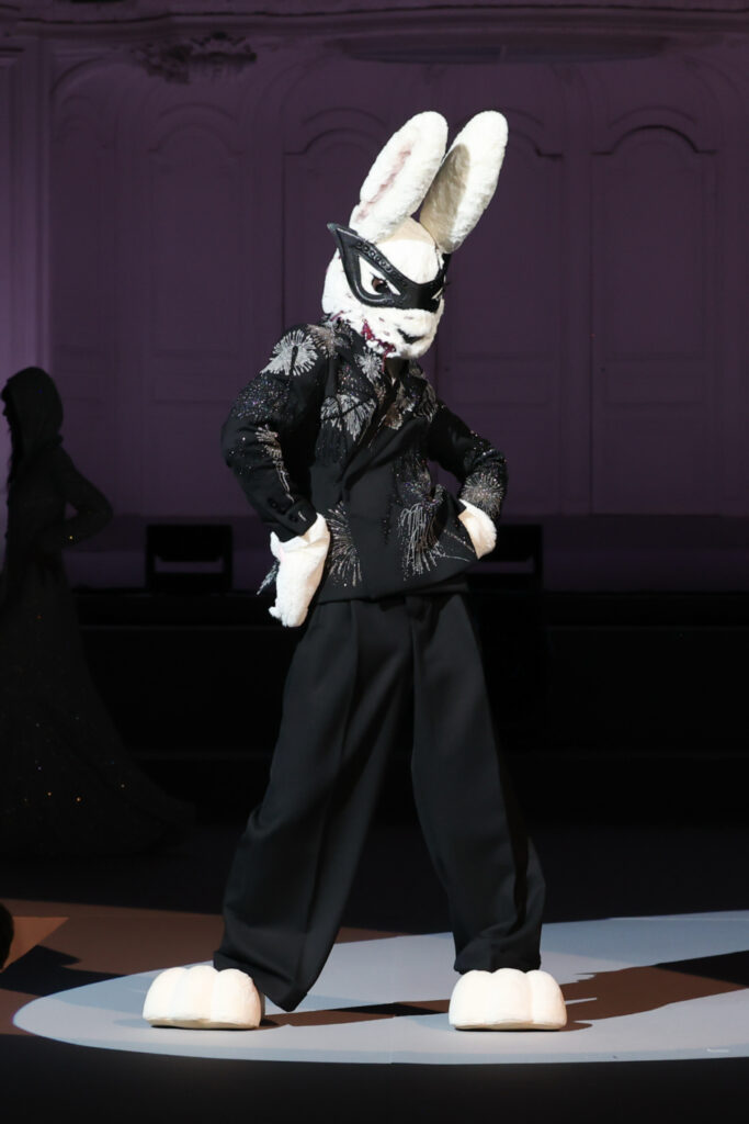 Bai Lu Rabbit look from the First Misfits Haute Couture collection by Julien Fournié, Paris runway