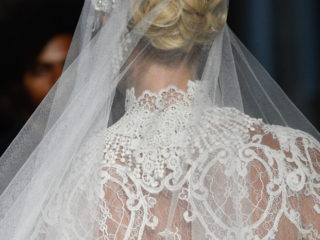 wedding dress form the first Crime Haute Couture collection wedding dress