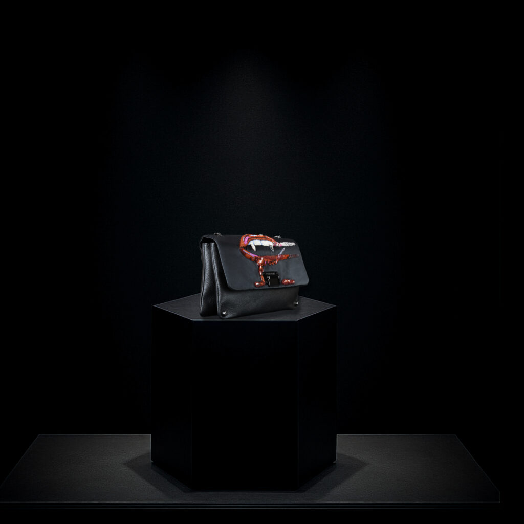 Embroidered bags from the First Shield collection Embroidered Haute Couture Handbags