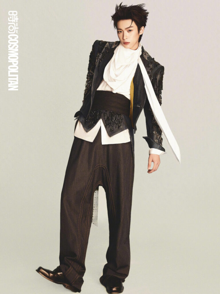 ZiYu covers the June issue of Cosmopolitan China in Julien Fournié Haute Couture ziyu
