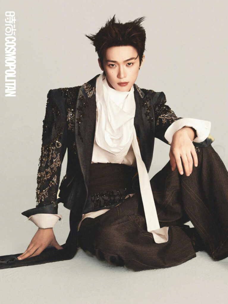 ZiYu covers the June issue of Cosmopolitan China in Julien Fournié Haute Couture ziyu