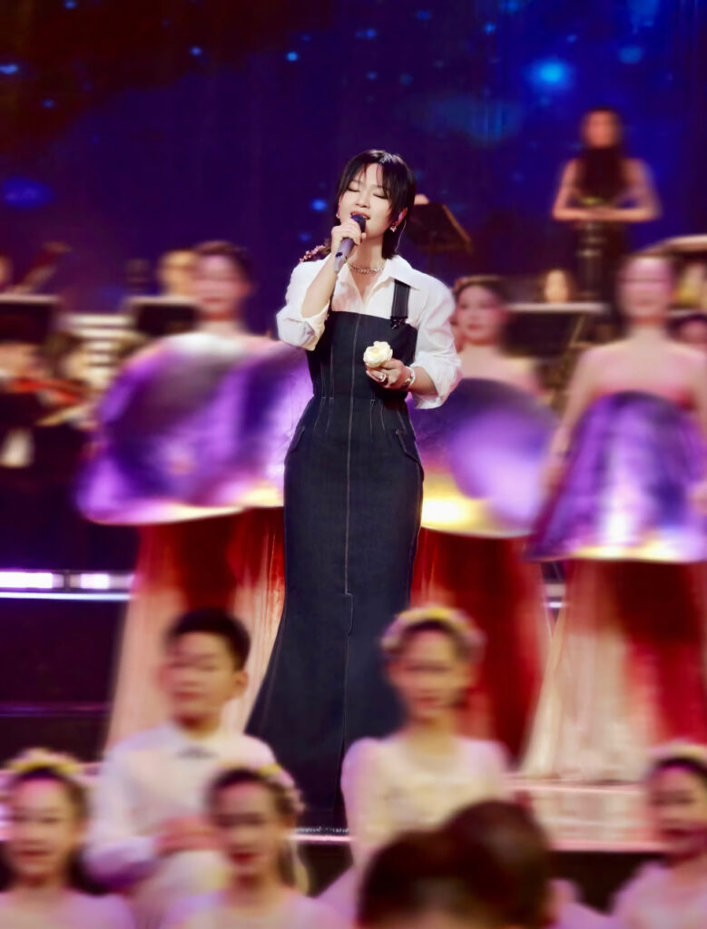 Bibi Zhou in Julien Fournié Haute Couture for the opening ceremony of the Chongqing International Animation Film Week Bibi Zhou