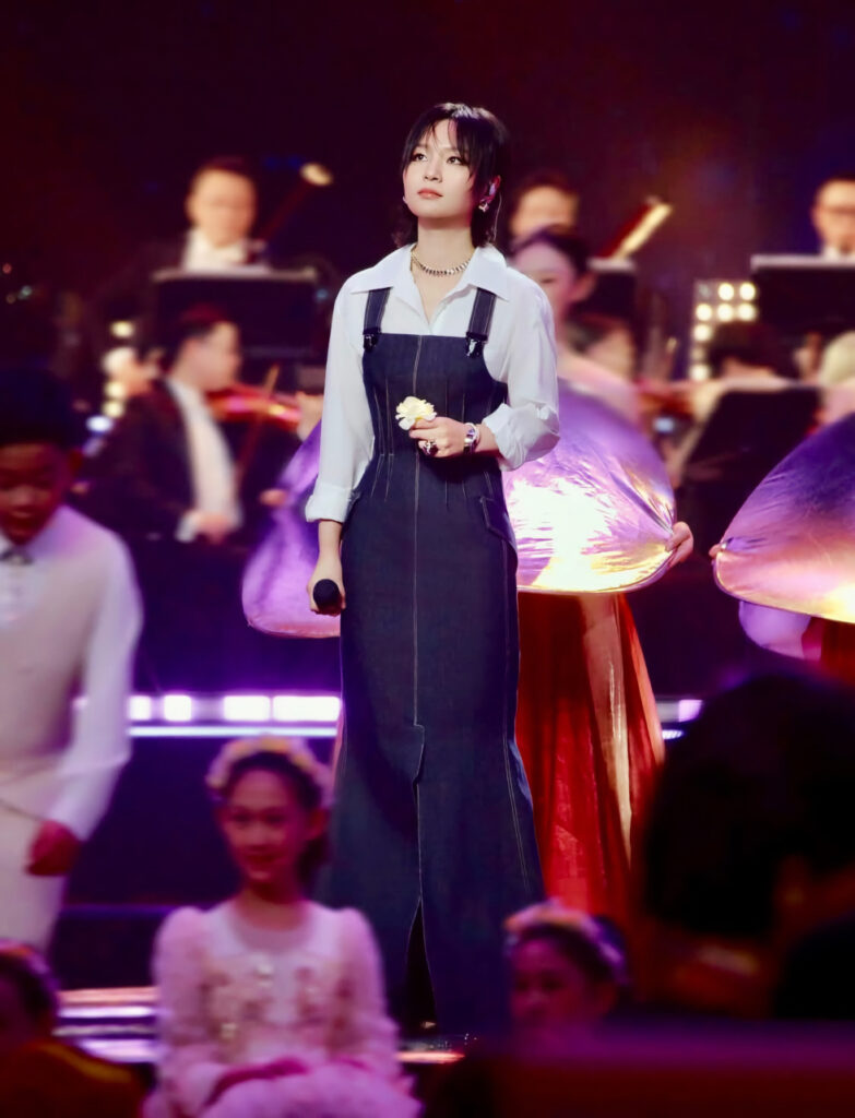 Bibi Zhou in Julien Fournié Haute Couture for the opening ceremony of the Chongqing International Animation Film Week Bibi Zhou