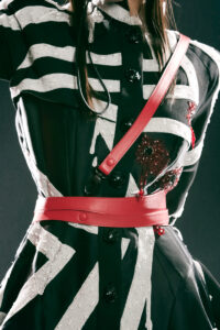 Julien Fournié Haute Couture runway look with couture belt, First Circus collection