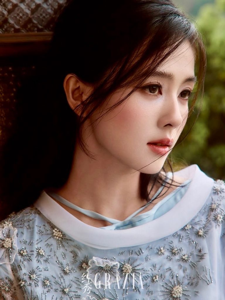 Bai Lu Celebrates Her Birthday in Julien Fournié Haute Couture Bai Lu 白鹿 in shimmering crystal tulle gown Grazia China September 2026