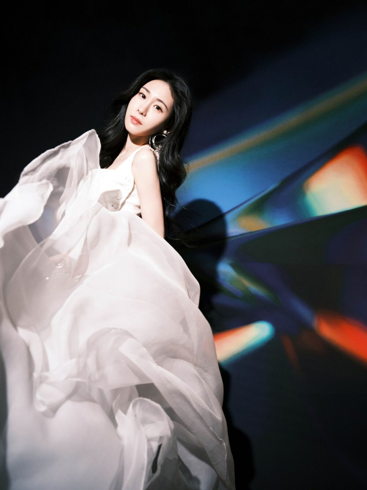 La chanteuse chinoise Diamond Zhang en Julien Fournié Haute Couture