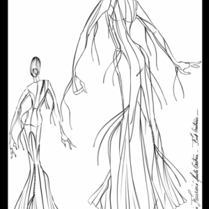 dessin robe haute couture