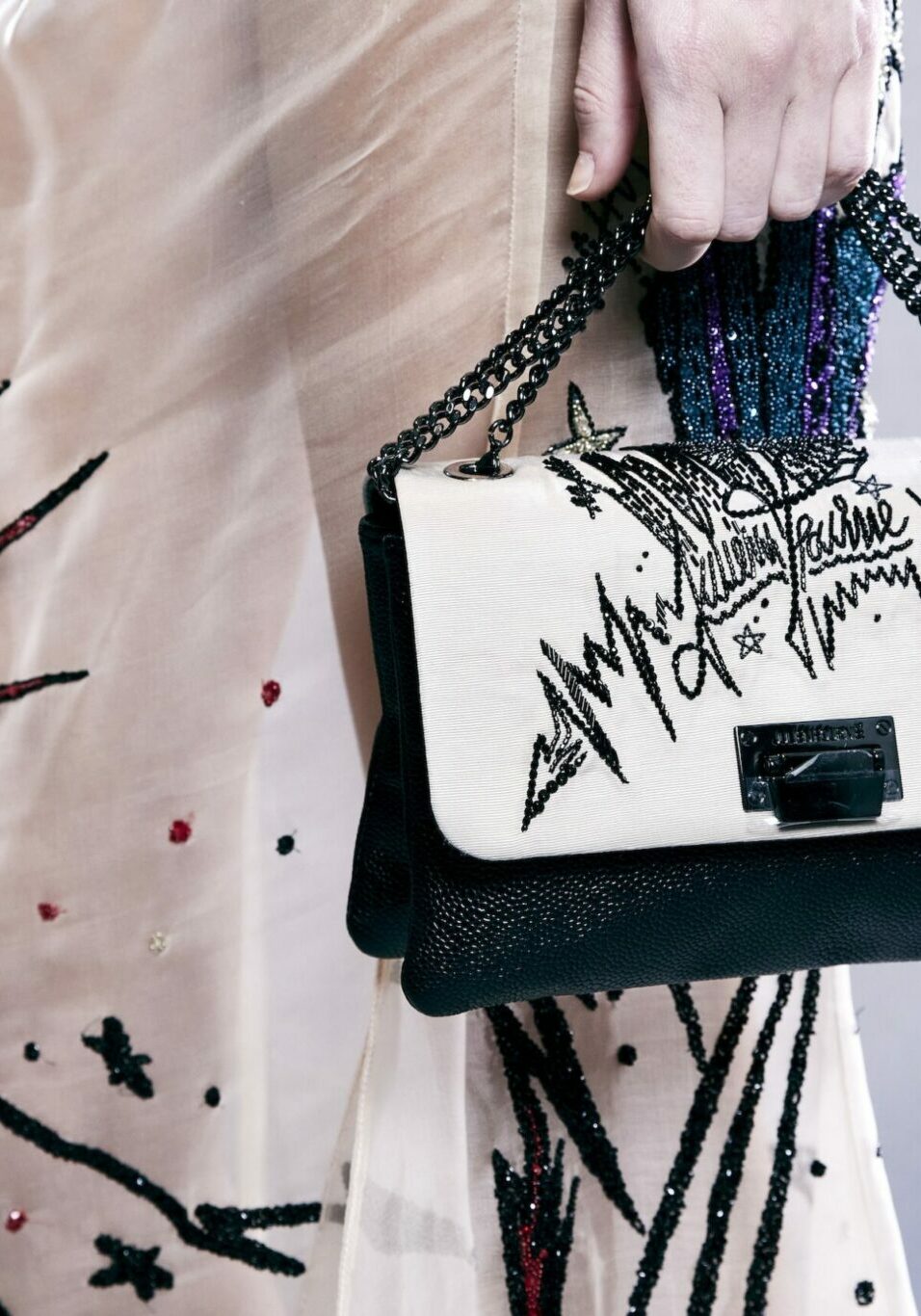 Sac Premier Graphiti brodé main – sac Haute Couture Julien Fournié